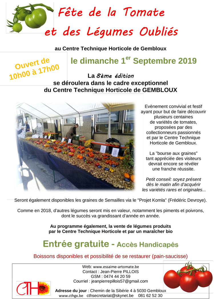 7e fête de la tomate gembloux cth 2019