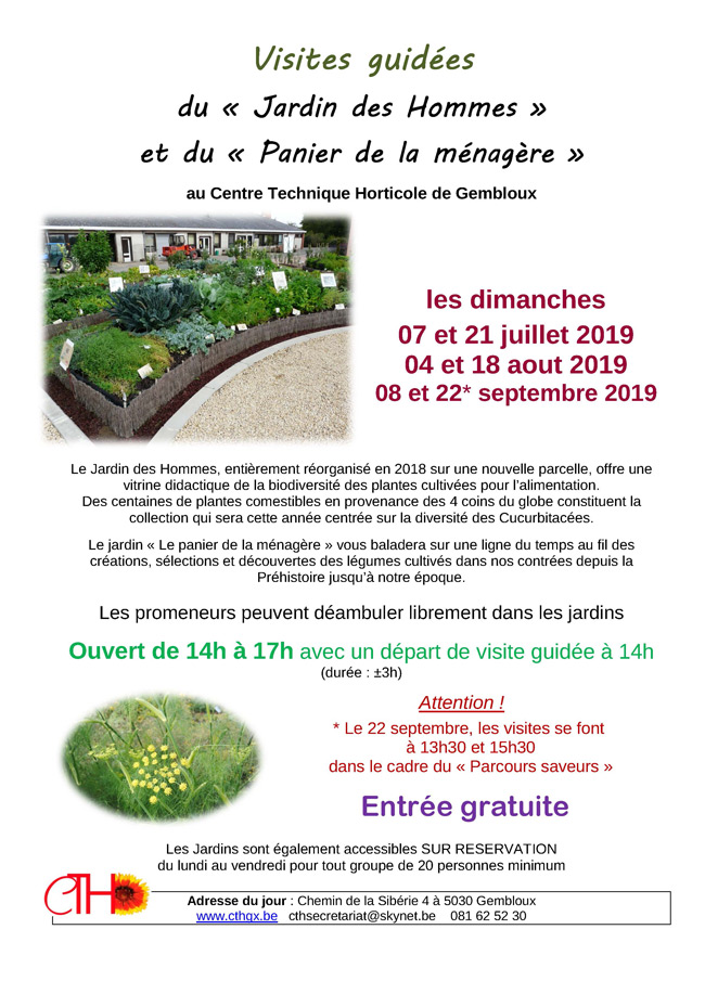 Visites guidées du Jardin des Hommes et du Panier de la ménagère