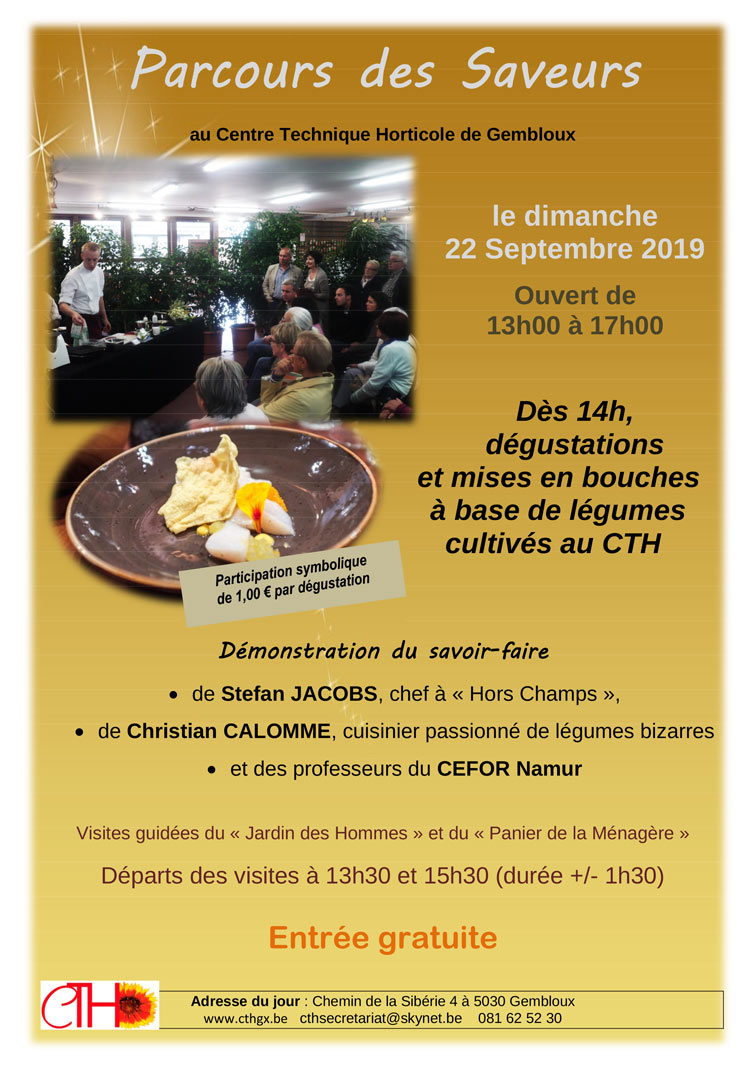 Parcours des Saveurs le 22 septembre au cth a gembloux