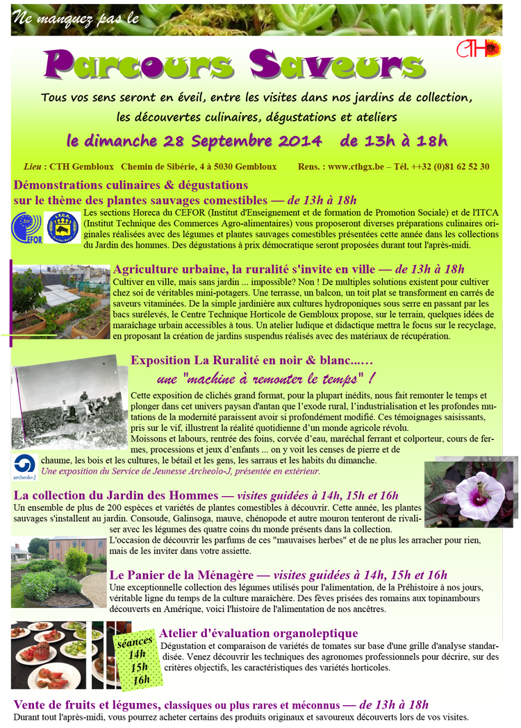 decouverte plantes sauvages gembloux cth 2014