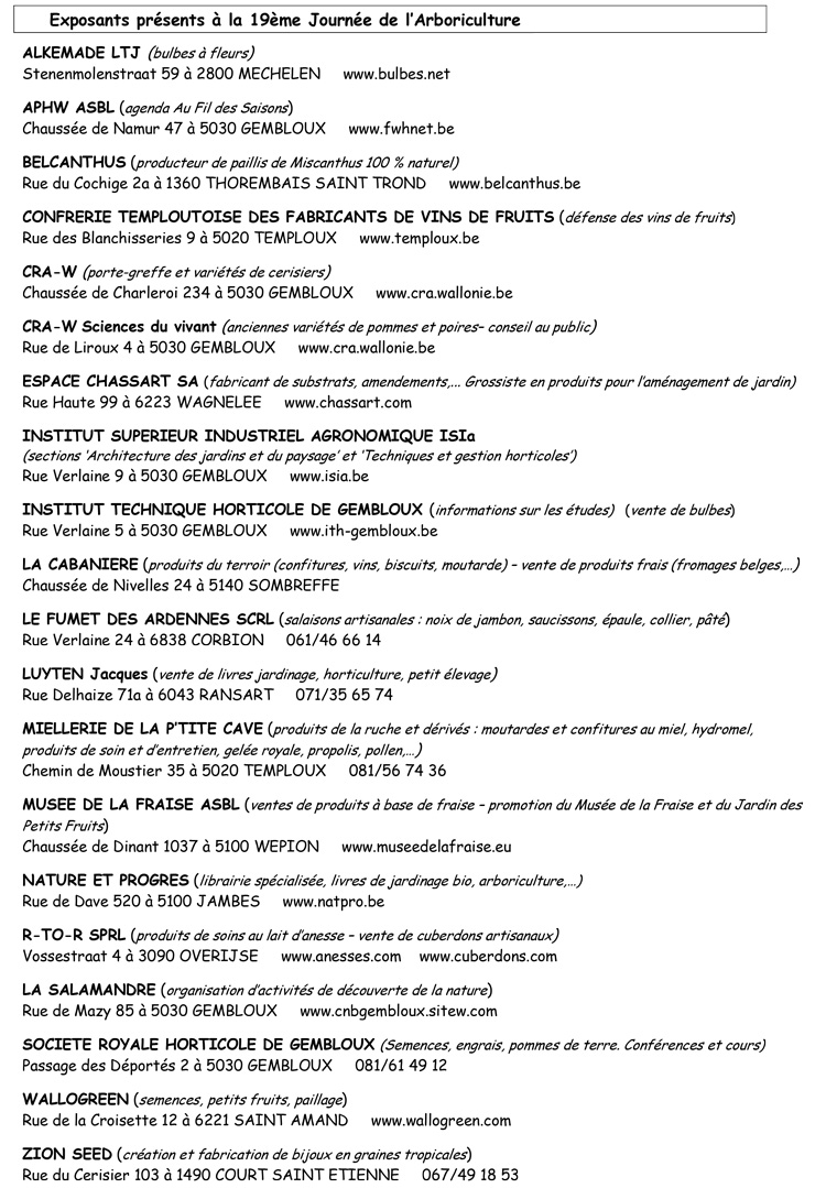 journee arboriculture gembloux programme