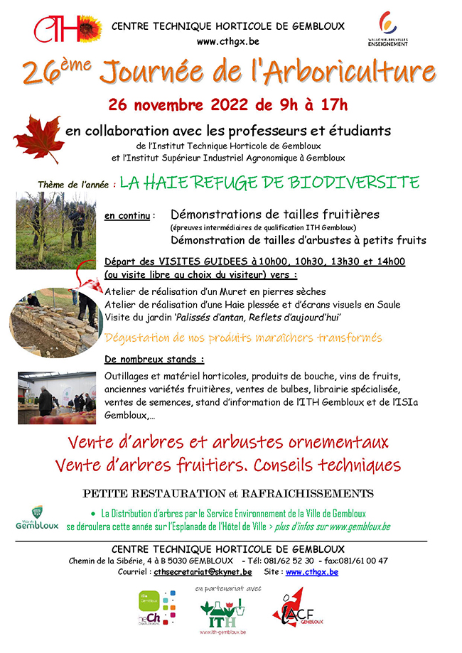 Programme Journee d arboriculture cth gembloux